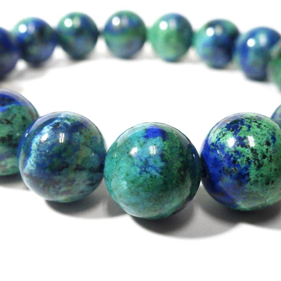 アズライトクリソコラ ブレスレット 11mm 内周17cm 天然石