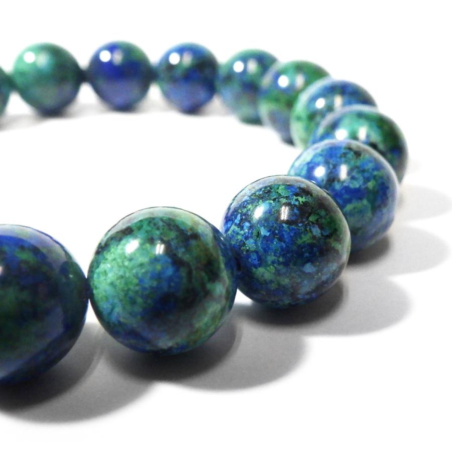 アズライトクリソコラ ブレスレット 11mm 内周17cm 天然石
