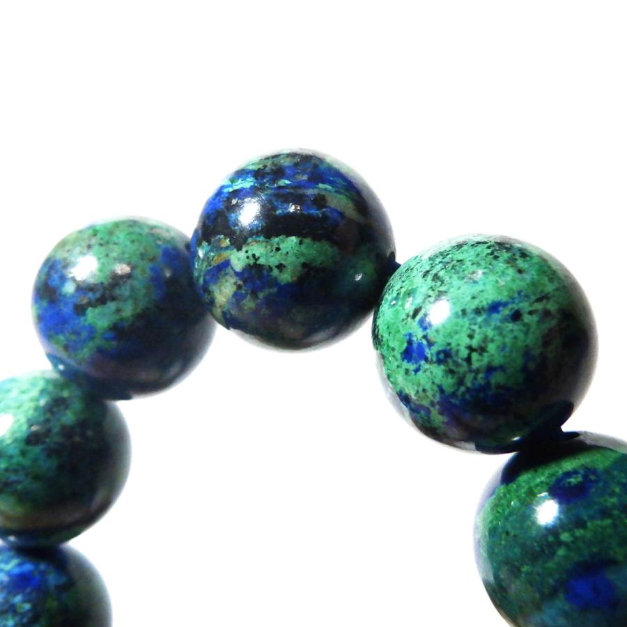 アズライトクリソコラ ブレスレット 11mm 内周17cm 天然石