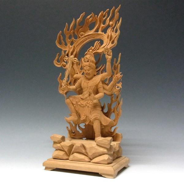 新発売 仏教美術 貴重 希少 木彫り 穢跡金剛 烏枢沙摩明王 仏像立像 