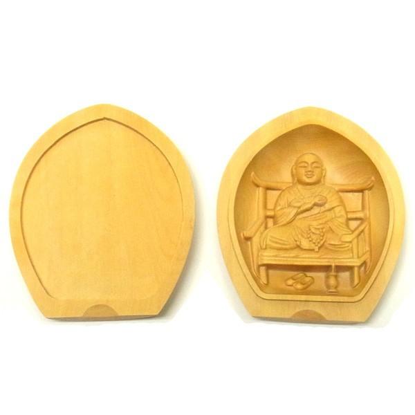 懐中仏 弘法大師 柘植製 香合仏 仏像 : 仏像と縁起物の専門店 龍祥本舗