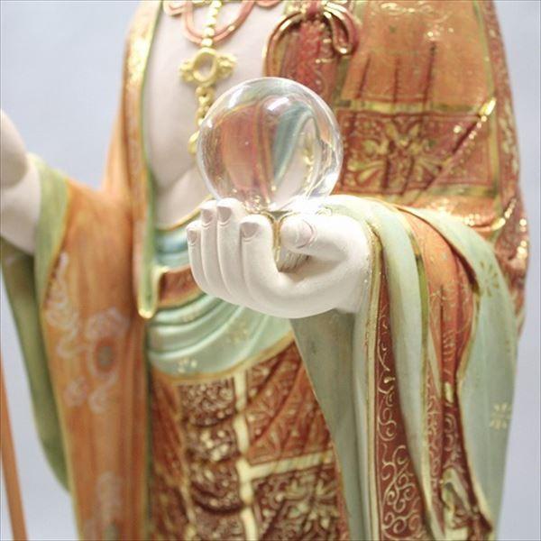 彩色地蔵菩薩 立像 高さ93cm 楠製 木彫り 仏像 : 仏像と縁起物の専門店