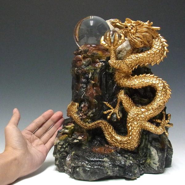 風水龍 置物 昇り龍 大理石調 金龍上山(大)33cm : 仏像と 風水龍 置物 昇り龍 大理石調 金龍上山(大)33cm : 仏像と