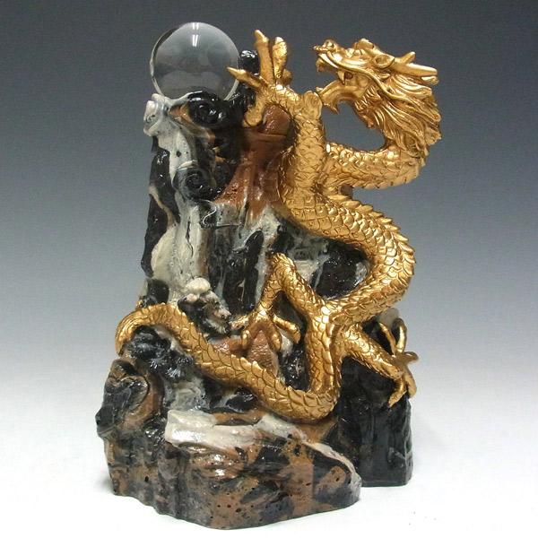 風水 特大銅製黄金の 山水龍 風水 特大銅製黄金の 山水龍