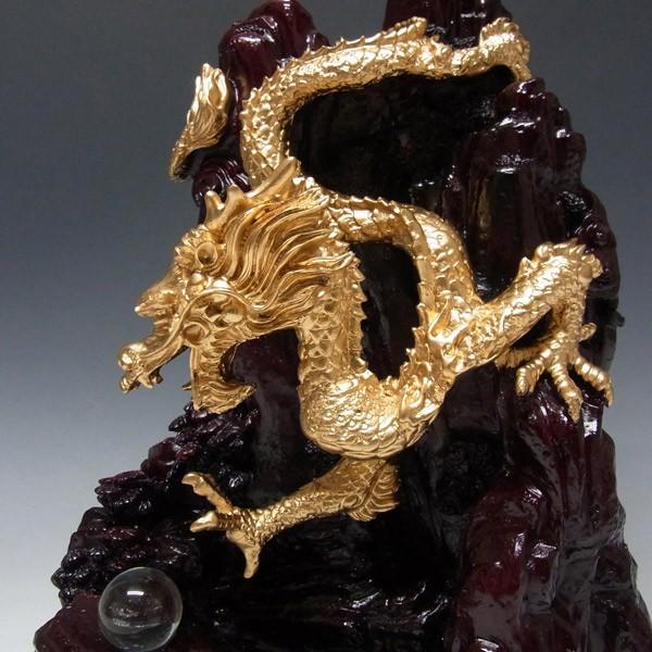 風水龍 置物 金龍下山（大）35cm : 仏像と縁起物の専門店 龍祥本舗