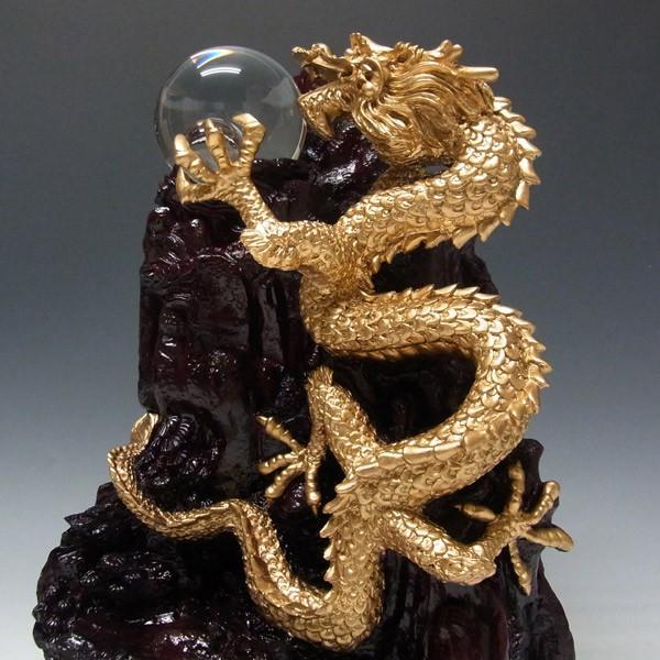 風水龍 置物 金龍上山（大）33cm : 仏像と縁起物の専門店 龍祥本舗
