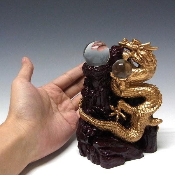 風水龍 置物 金龍上山（小）14cm : 仏像と縁起物の専門店 龍祥