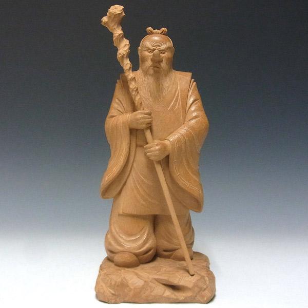 猿田彦大神 高さ30cm 楠製 木彫り 神像 日本仏師作品 : 仏像と縁起物の