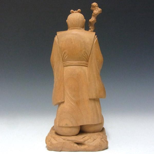 猿田彦大神 高さ30cm 楠製 木彫り 神像 日本仏師作品_4