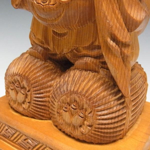 木彫り 木曽桧 大黒天の置物 21cm 日本仏師作品 : 仏像と縁起物の専門