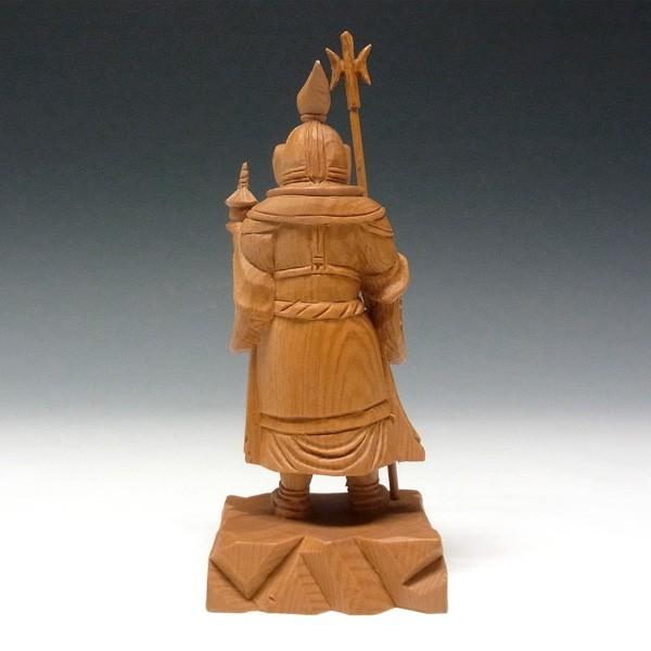 毘沙門天 16cm 木曽桧 木彫り 仏像 日本仏師作品 : 仏像と縁起物の専門