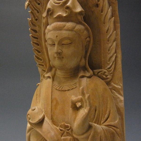 聖観音菩薩立像 観世音菩薩 2寸 厨子入り ◆白檀 木彫 仏像 白檀製 観音菩薩 立像 高さ42cm 木彫り 仏像 仏像 販売 龍祥-Ryusho- |