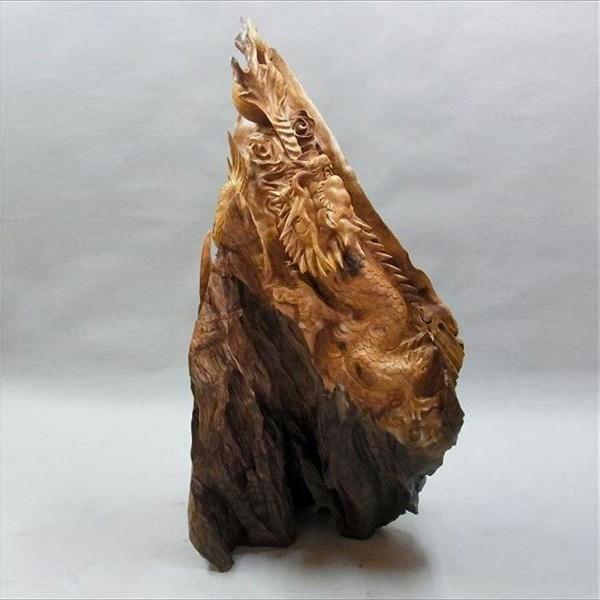 木彫り　龍　置物　アンティーク 楽天市場】木彫り龍 昇り龍 置物 風水 龍の置物 龍神 木彫り 干支辰