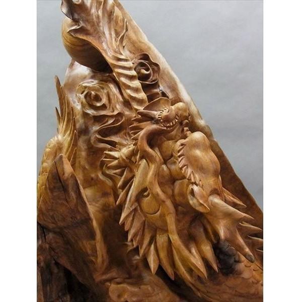 楠 木彫りの昇り龍 高さ126cm 置物 : 仏像と縁起物の専門店 龍祥本舗