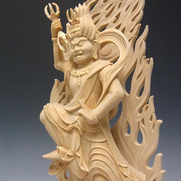 蔵王権現 立像 高さ31cm 桧製 木彫り 仏像 : 仏像と縁起物の専門店 龍