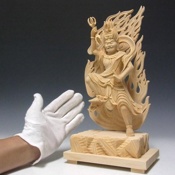 蔵王権現 立像 高さ31cm 桧製 木彫り 仏像 : 仏像と縁起物の専門店 龍