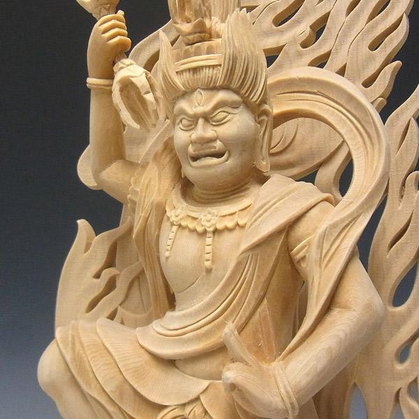 蔵王権現 立像 高さ31cm 桧製 木彫り 仏像 : 仏像と縁起物の専門店 龍