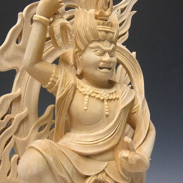 蔵王権現 立像 高さ31cm 桧製 木彫り 仏像 : 仏像と縁起物の専門店 龍