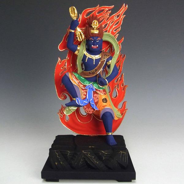 彩色蔵王権現 立像 高さ31cm 桧製 木彫り 仏像 : 仏像と縁起物の専門店
