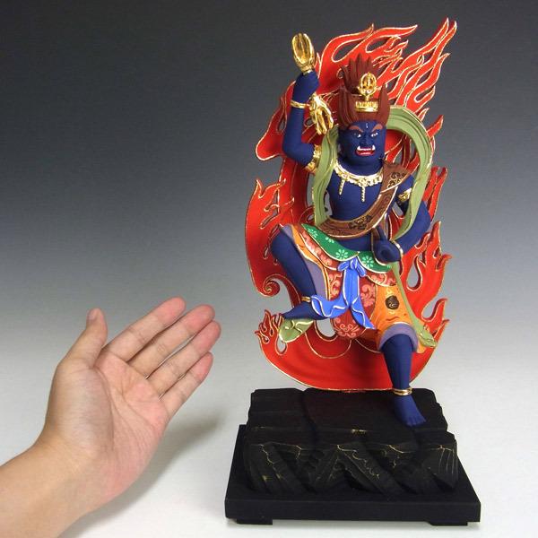 彩色蔵王権現 立像 高さ31cm 桧製 木彫り 仏像 : 仏像と縁起物の専門店