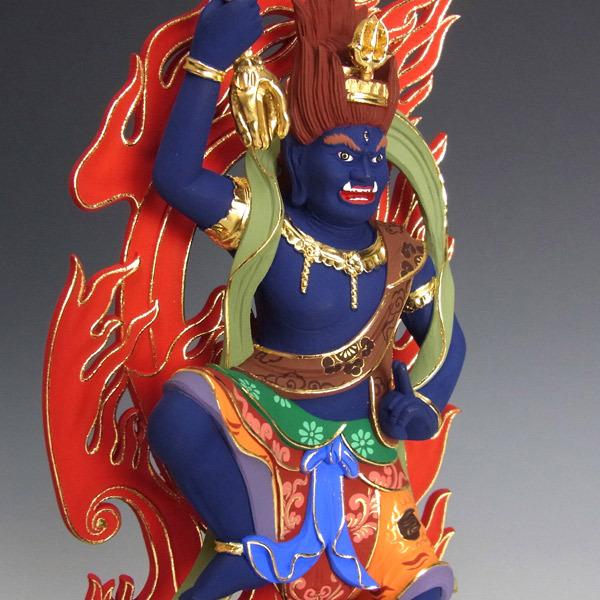 彩色蔵王権現 立像 高さ31cm 桧製 木彫り 仏像 : 仏像と縁起物の専門店