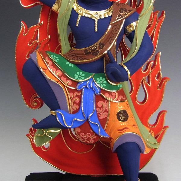 彩色蔵王権現 立像 高さ31cm 桧製 木彫り 仏像 : 仏像と縁起物の専門店
