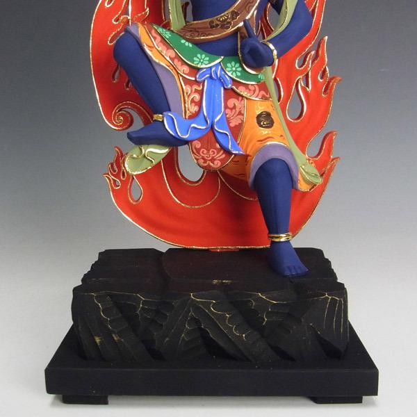 彩色蔵王権現 立像 高さ31cm 桧製 木彫り 仏像 蔵王権現 仏像