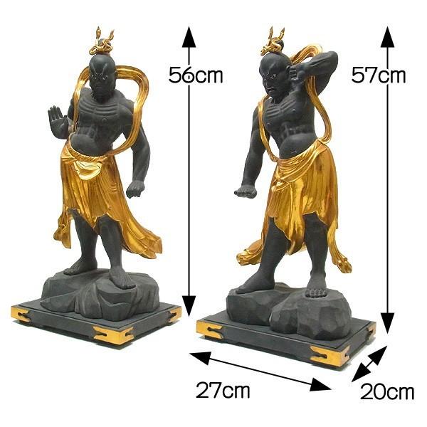 古色仁王像 金剛力士像 高さ57cm 楠製 木彫り 仏像 : 仏像と 古色仁王像 金剛力士像 高さ57cm 楠製 木彫り 仏像 : 仏像と