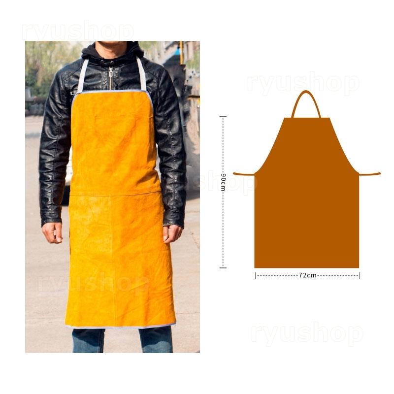 溶接用エプロン 作業エプロン 牛革 保護カバー 高温 作業 耐熱