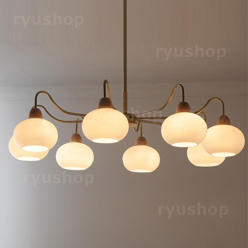 AAAZM シャンデリア 北欧 おしゃれ LED電球 枝型 天井照明器具 ガラス