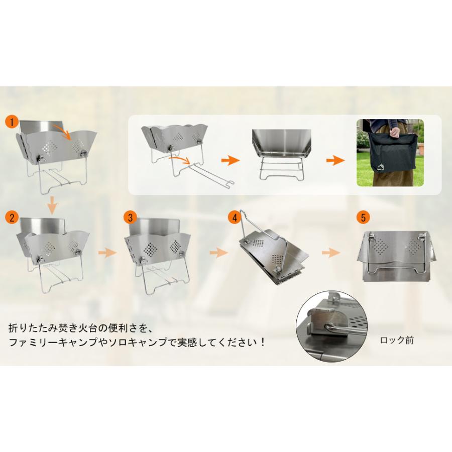 焚き火台 ソロ 焚火台 バーベキューコンロ bbqコンロ コンパクト ア
