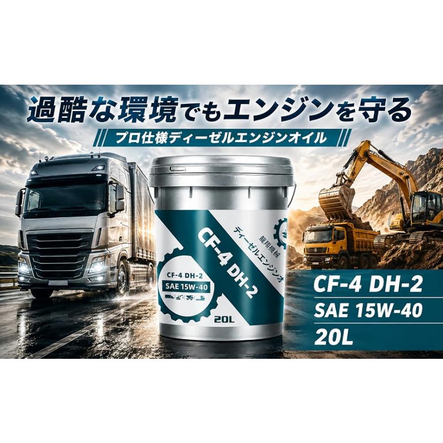 ディーゼルエンジンオイル CF-4 DH-2 SAE 15W-40 20L 大型トラック