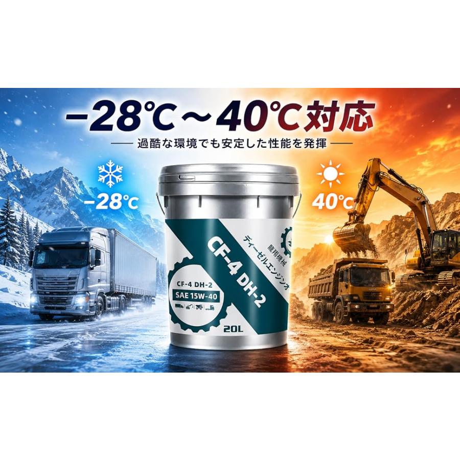 ディーゼルエンジンオイル CF-4 DH-2 SAE 15W-40 20L 大型トラック