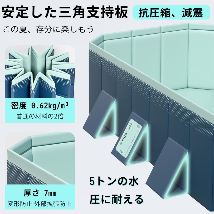 プール 大型子供用折りたたみプール 非膨張式で充気不要
