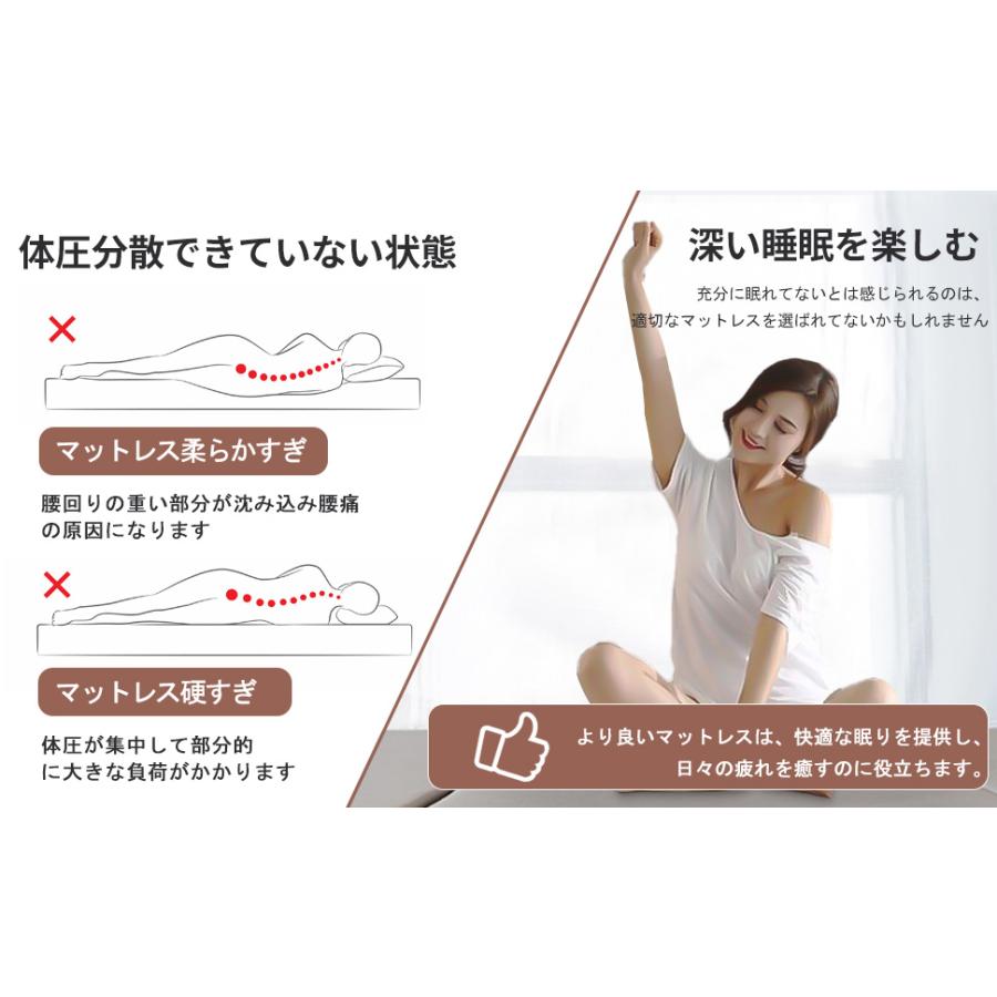 マットレス 三つ折りマットレス 2層高反発 極厚10cm シングル