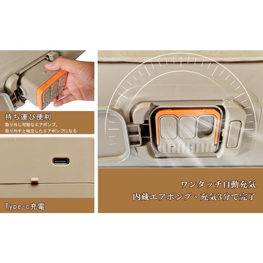 2024リニューアル エアーベッド 電動エアーマットダブルサイズ 