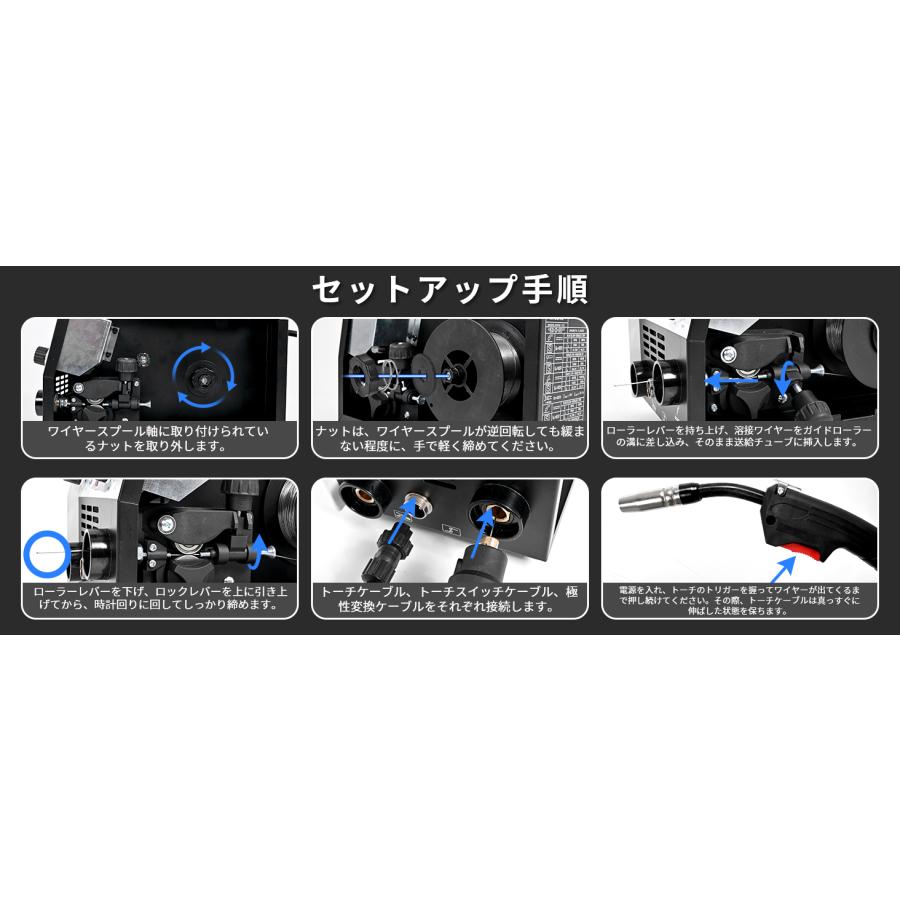 溶接機 1台3役 半自動溶接機 家庭用 ノンガス MIG 100Vインバーター