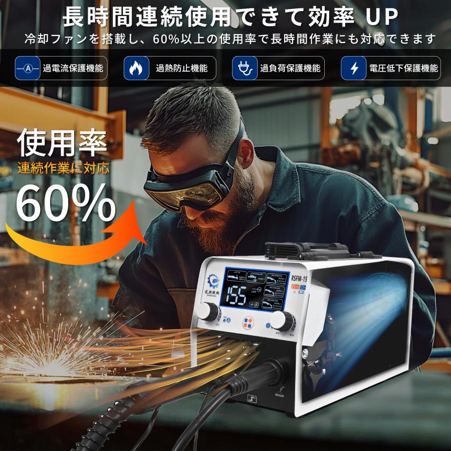 溶接機 1台3役 半自動溶接機 家庭用 ノンガス MIG 100Vインバーター