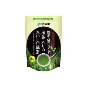 飲料・食品 事務用品（まとめ）伊藤園 抹茶入りのおいしい緑茶 1kg 14526 〔×8セット〕