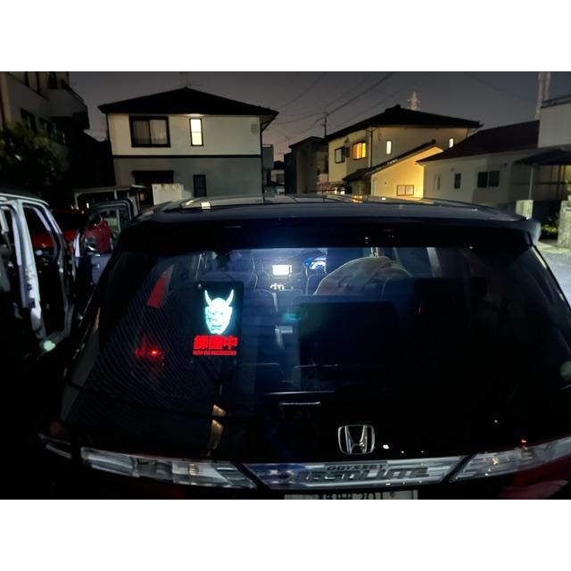ELパネル 煽り防止 般若 吸盤 ドライブレコーダー 録画中 煽り運転