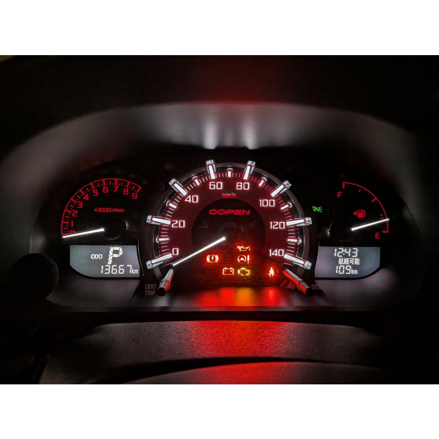 タカコペンLA400K（ピアノブラック）ハンドルパネル　メーターパネル 新品 LA400K メーターパネル 白カーボン×黒 赤 コペン AT CVT