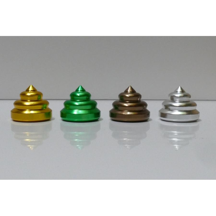 エアバルブキャップ うんち ゴールド イエロー 4個 金 黄色 アルミ