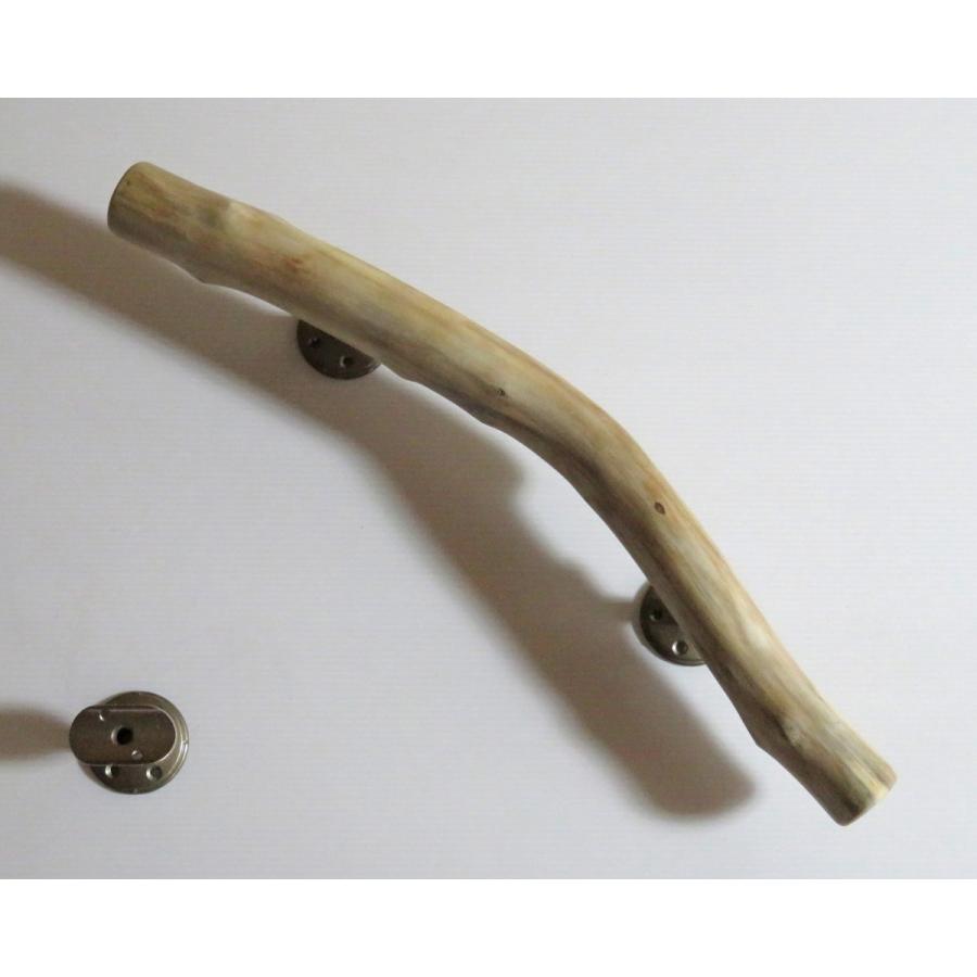 流木 インテリア 取っ手 手すり ドアノブ H1394 流木ハンドル ドア取っ手 長さ46 7cm 中央太さ3 7 3 9cm レア流木一点もの 金具 固定出荷 H1394 流木アートのアトリエ ヤフー店 通販 Yahoo ショッピング