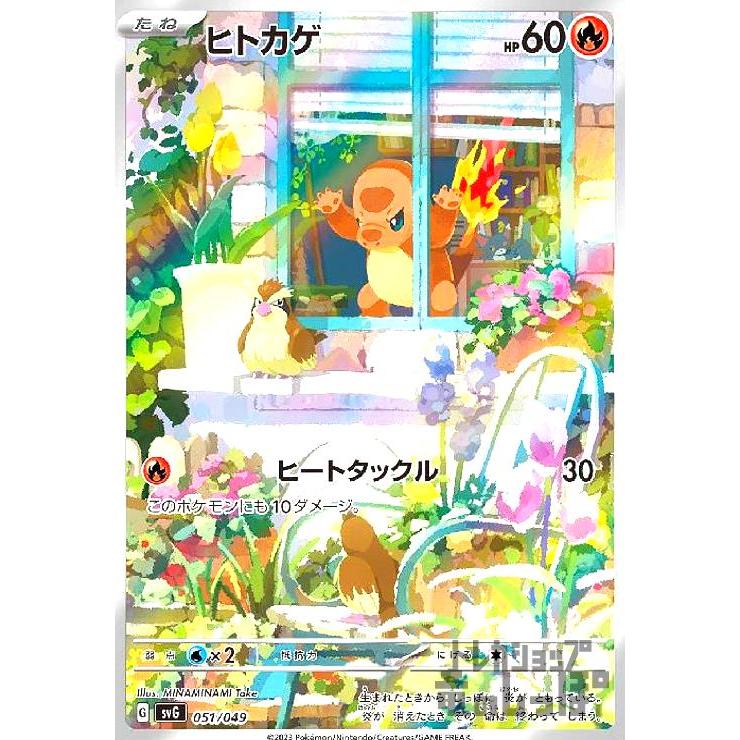 状態B〕ヒトカゲ(AR仕様)【-】{051/049} ▽▽ ポケモンカード ヒトカゲ