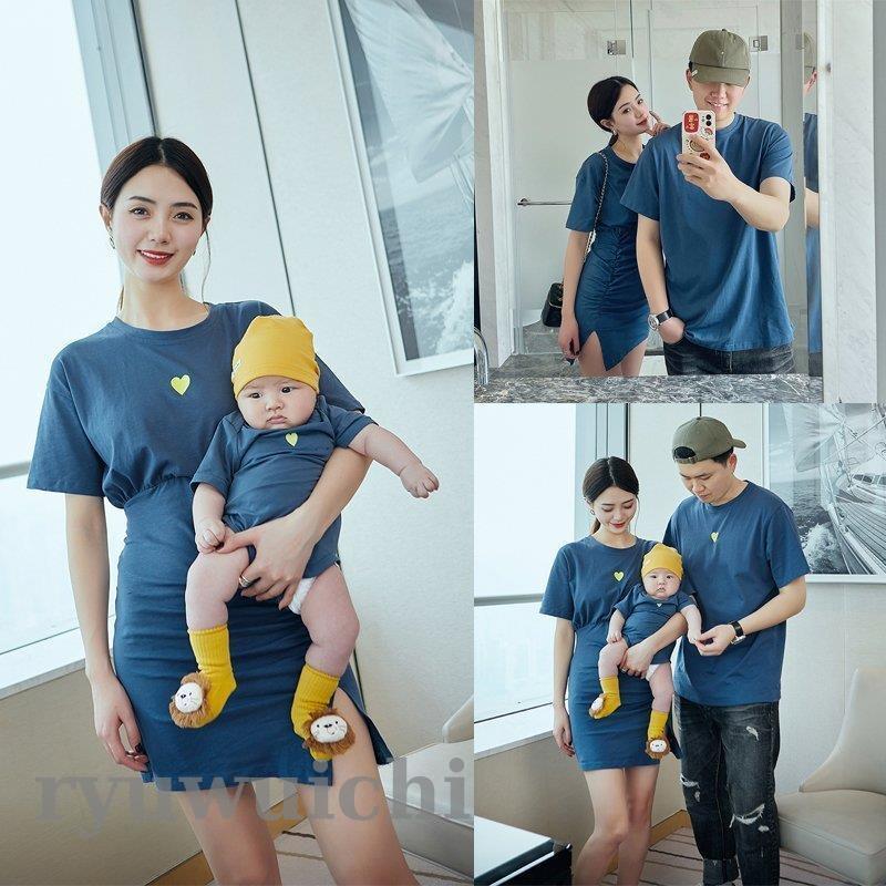親子ペア 親子 お揃い Tシャツ ワンピース 半袖 ベビー カバオール 親子コーデ レディース メンズ キッズ 赤ちゃん 夏 パパママとベビーお揃い 大きいサイズ Aimee06 D13b32 龍一ストア 通販 Yahoo ショッピング