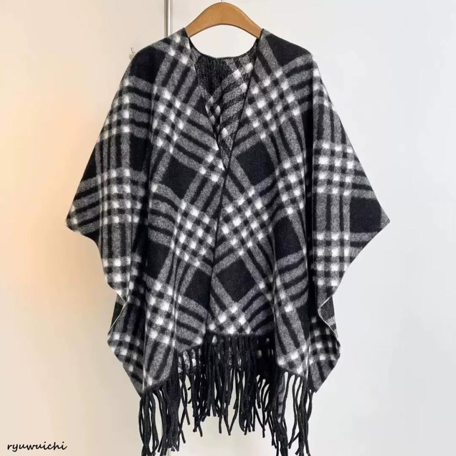 ストール 大判 厚手 無地 チェック レディース マフラー ケープ