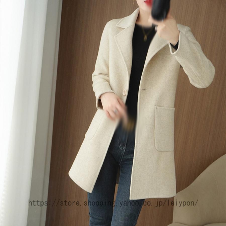 カシミヤ チェスターコート ショートコート 秋冬コート レディース