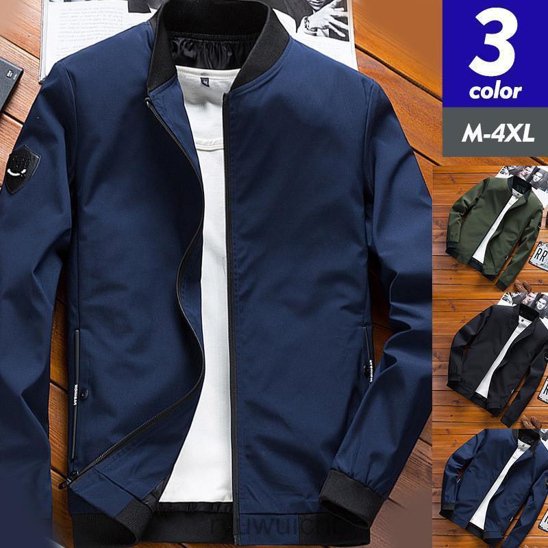 スタジャン メンズ ジャケット コーチジャケット  ウィンドブレーカー マウンテンパーカー トップス 無地 スリム 春秋 おしゃれ | ブランド登録なし