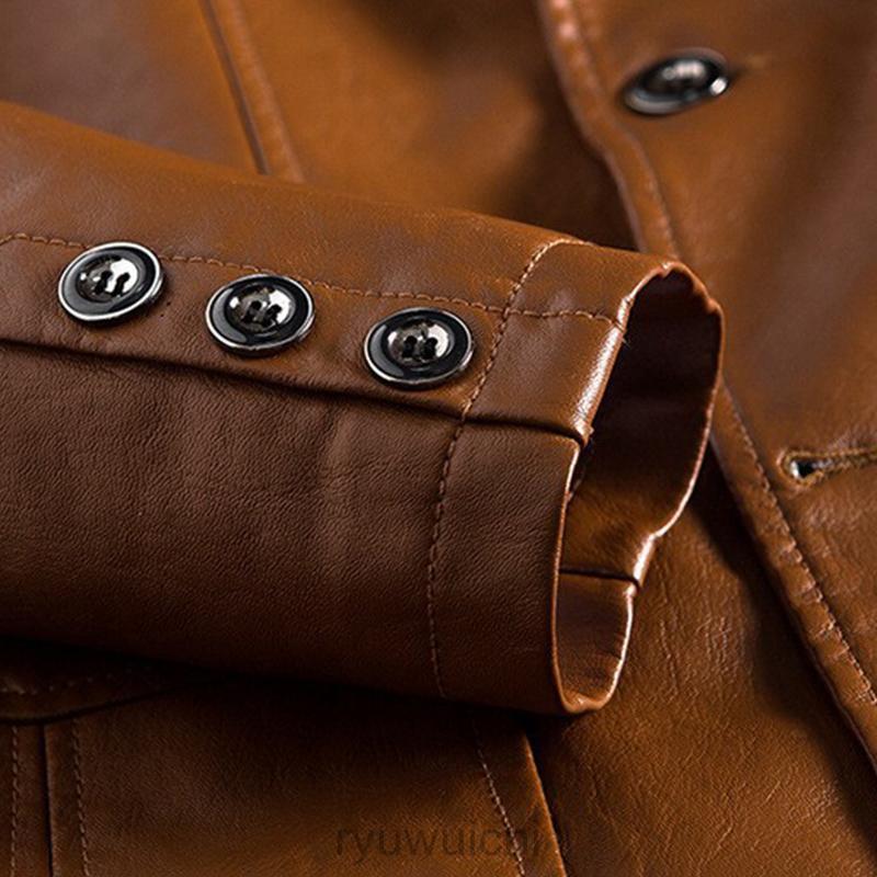 ライダースジャケット メンズ レザー ジャケット シングルライダースパーカー フード ジャージタイプ アウター バイク 革ジャケット 秋 冬 春 | ブランド登録なし | 07