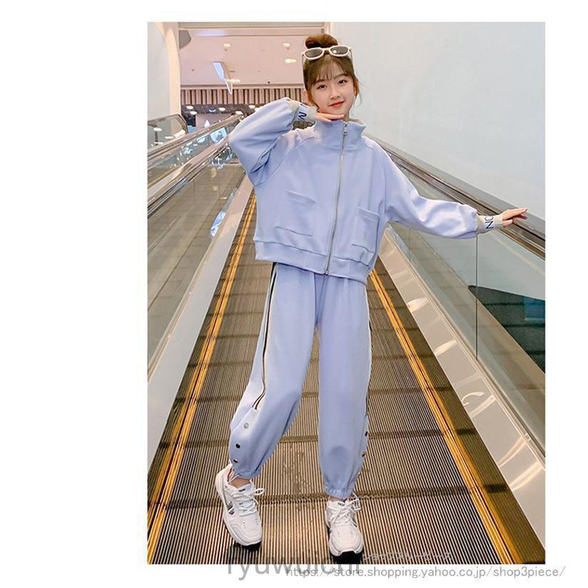 子供服 子ども用ジャージ セットアップ キッズ 女の子 長袖 春秋 上下セット トップス Tシャツ パーカー ロングパンツ スポーツウェア 運動着 おしゃれ 可愛い | ブランド登録なし | 12